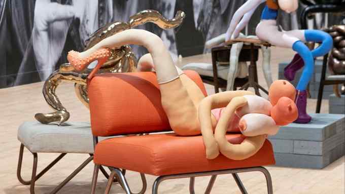‘Bunny Rabbit’ (2022), Zen Lovesong’ (2022) and ‘Goddess’ (2022) by Sarah Lucas at the Happy Gas exhibition at Tate Britain