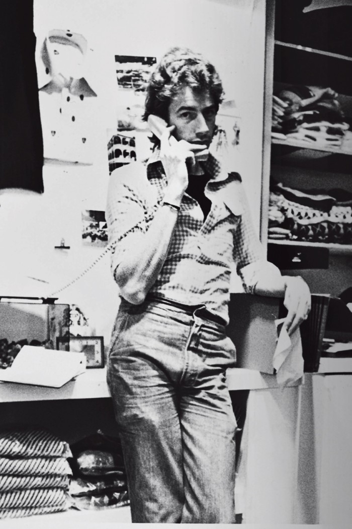 Paul Smith in his first shop in Nottingham in the 1970s 