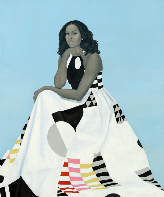 A 2018 portrait of Michelle Obama by Amy Sherald