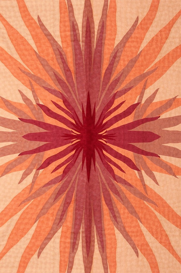 Rug with floral design