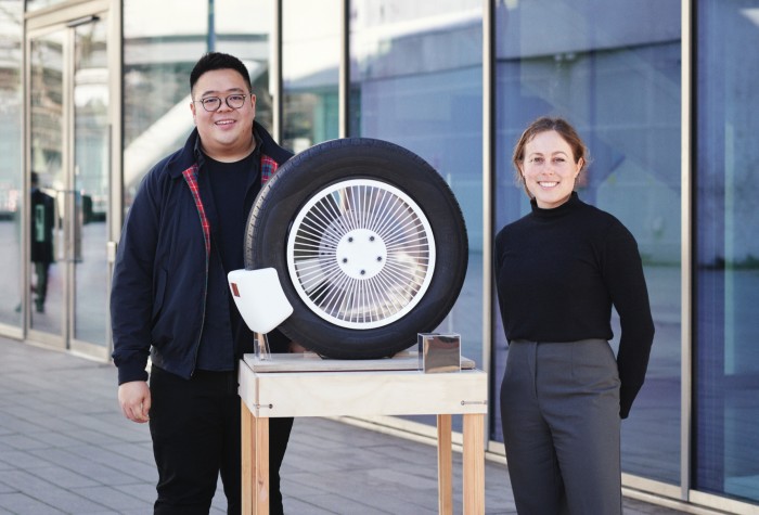 Hanson Cheng (left) and Siobhan Anderson of The Tyre Collective