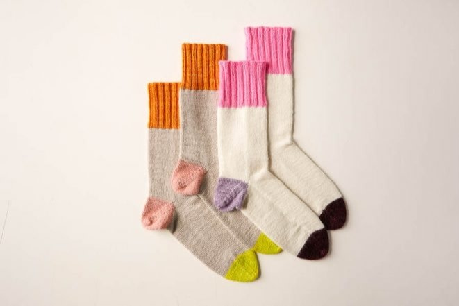 Easy Heel Colorblock Socks pattern, $8.80 to download