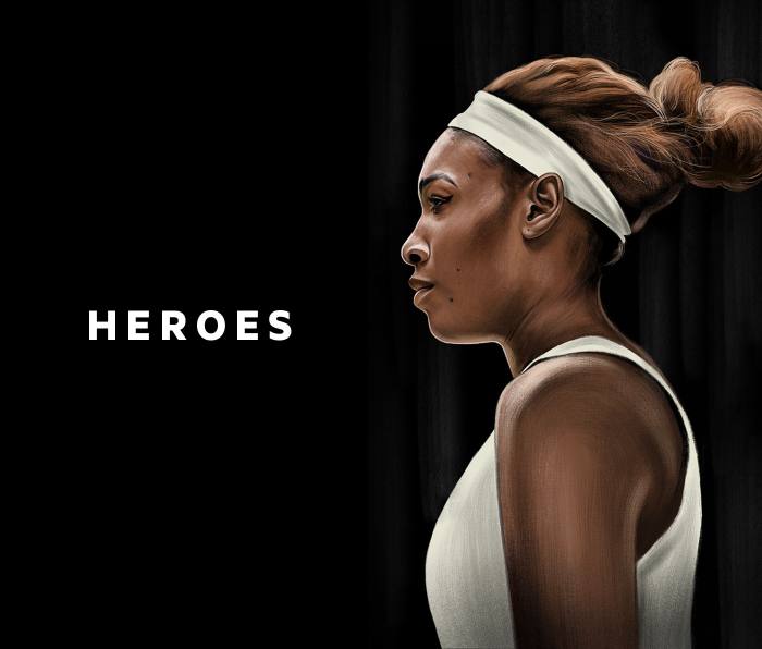 An of illustration of Serena Williams