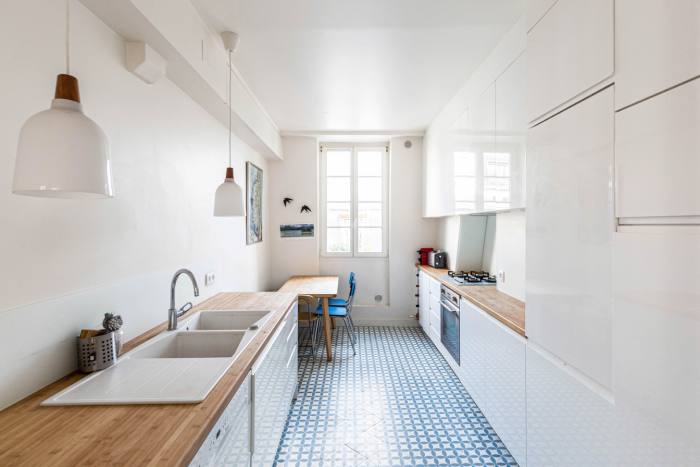 The property’s kitchen space