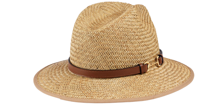 Gucci leather-trimmed straw fedora, £470