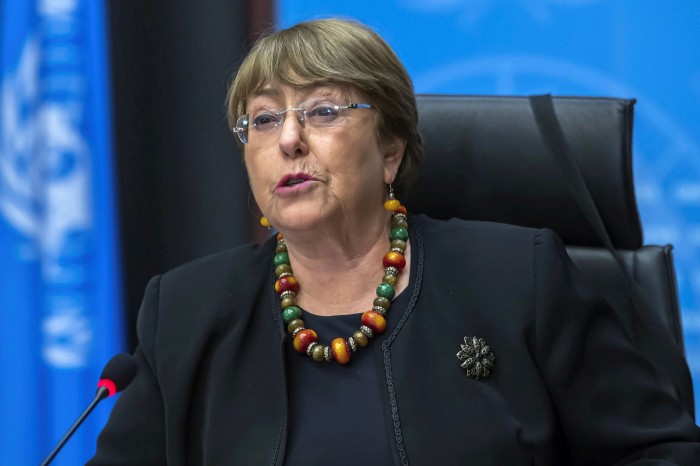 Michelle Bachelet, UN human rights chief, has warned of ‘blanket denials and finger-pointing’ amid evidence of atrocities committed by all sides