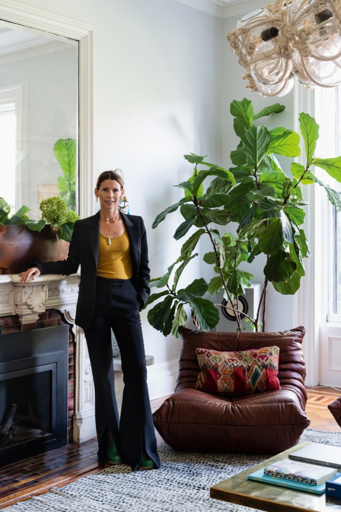 Lindsey Adelman in her Brooklyn home