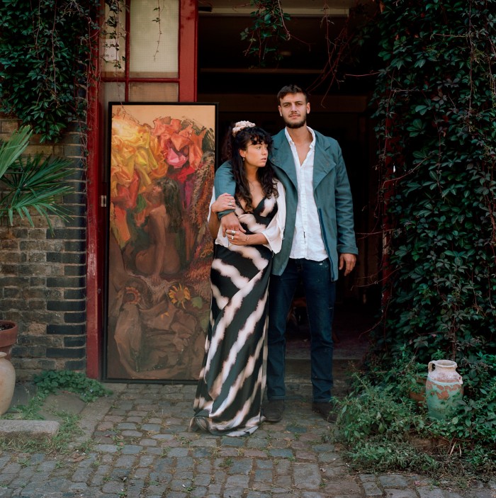 Max Denison-Pender with India Leahy at his south London studio