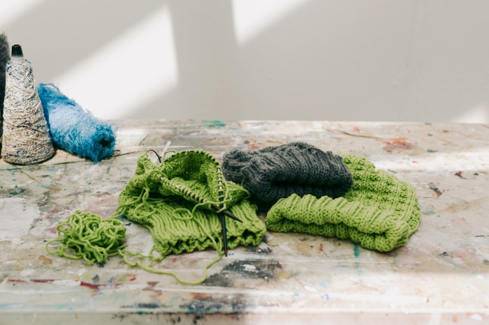 ‘In the past six months I’ve got hold of circular needles and begun knitting hats’