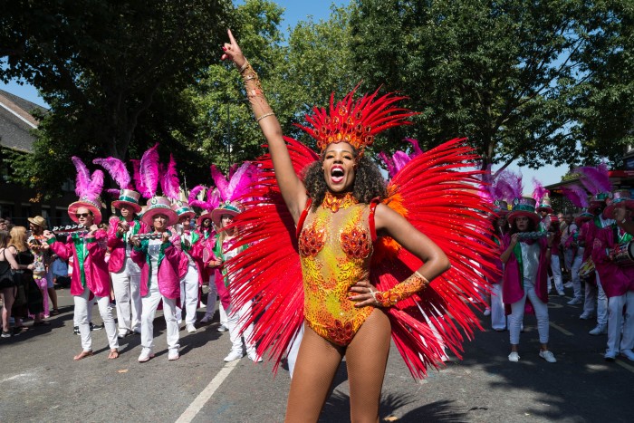 Samba performers at the Notting Hill Carnival