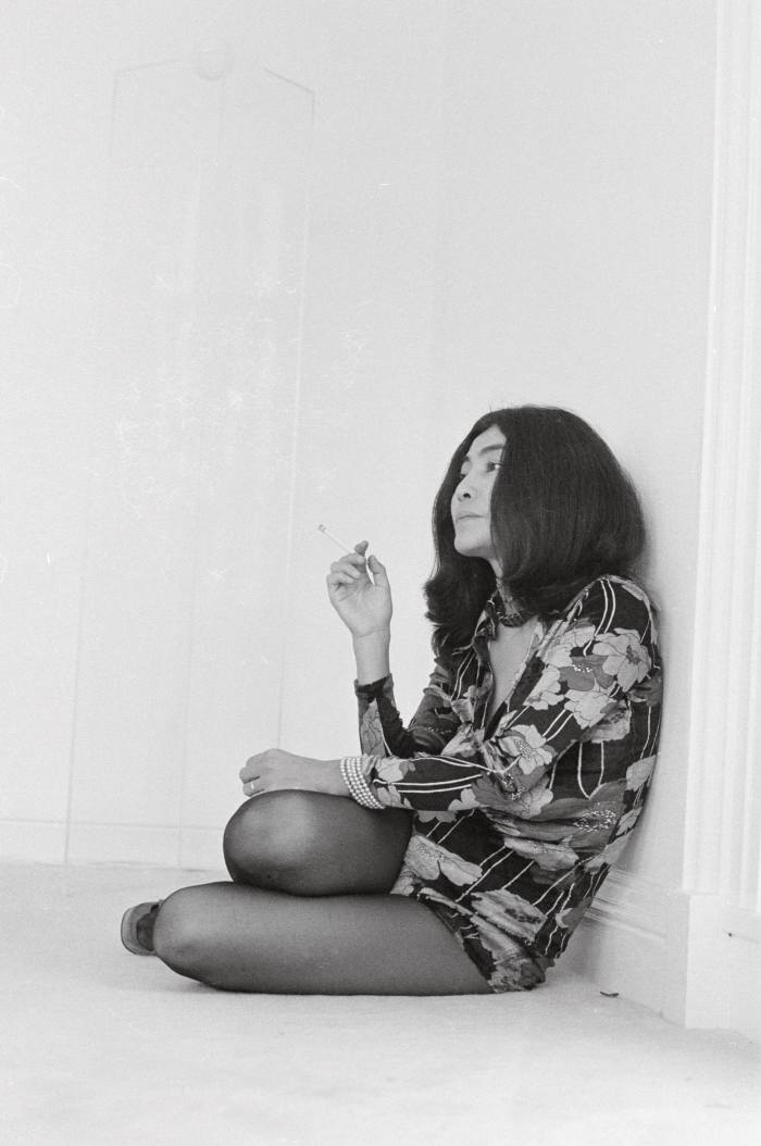 Yoko Ono at home in Ascot, July 1971