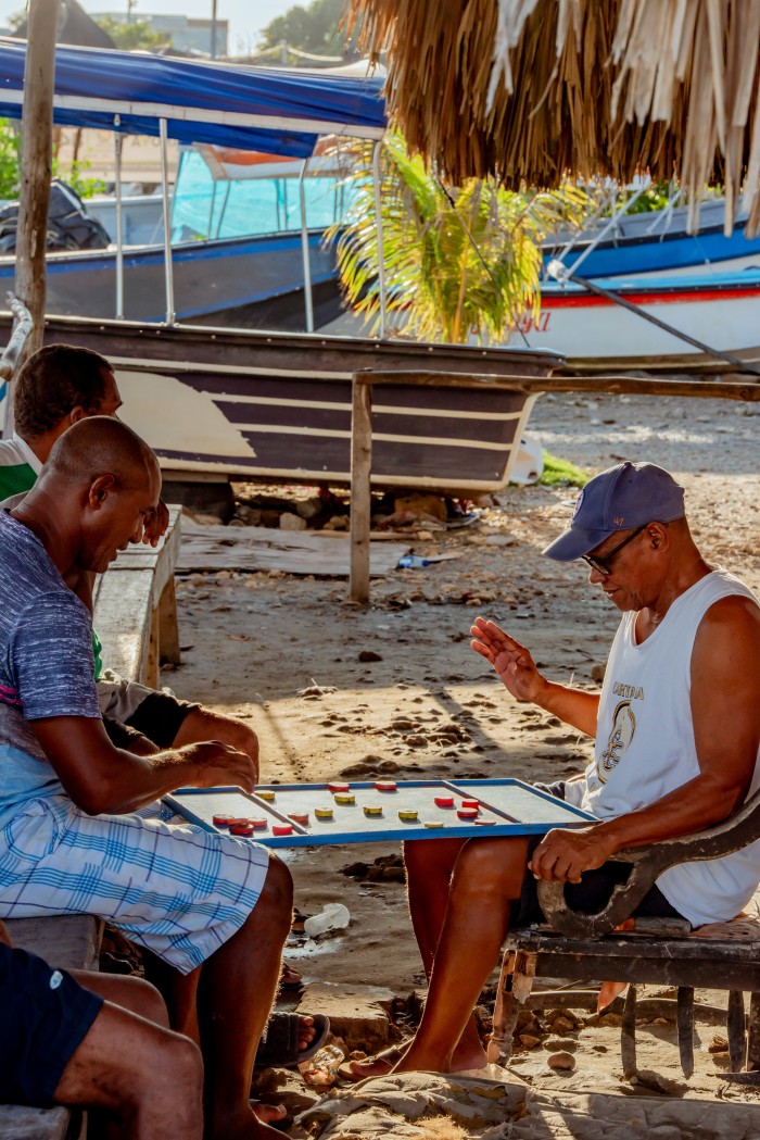 Playing games at the village of Bocachica on Tierra Bomba