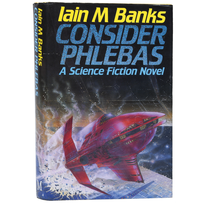 Iain M Banks’s Consider Phlebas, inscribed by the author, £1,750