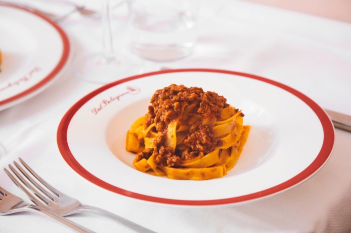 Dal Bolognese focuses on traditional dishes from Emilia-Romagna A small plate of tagliatelle Bolognese at Dal Bolognese