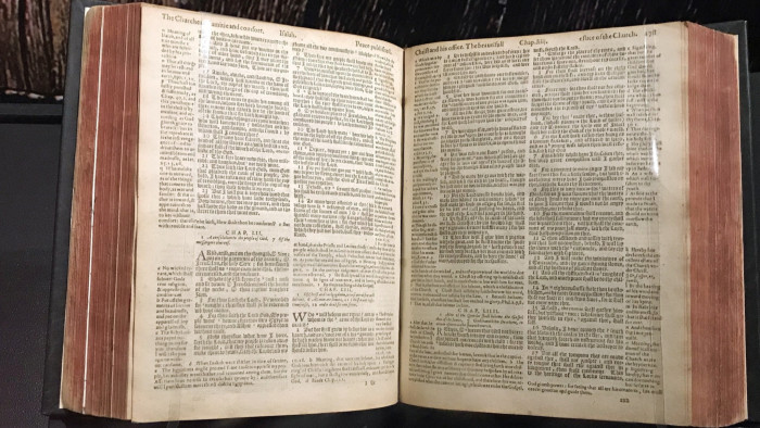 An open Geneva Bible