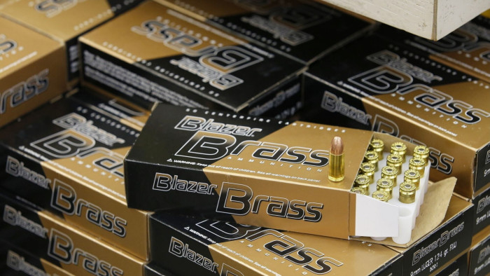 Boxes of 9mm bullets