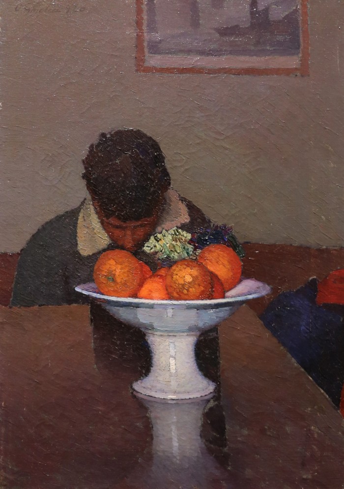 Paulo che legge, 1920, by Oscar Ghiglia