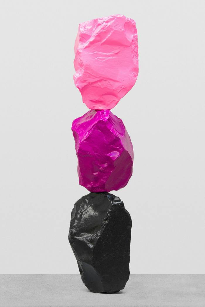 ‘small black violet pink mountain’ (2020) by Ugo Rondinone, on show with Sadie Coles HQ 