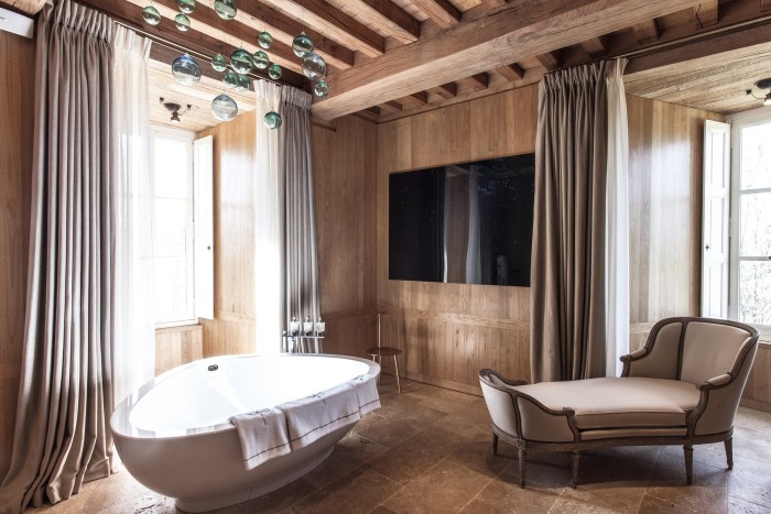 The Venus bathroom in the Castle Suite at Domaine des Etangs