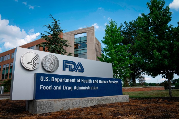A big FDA sign outside the organisation’s headquarters in Maryland