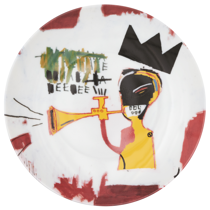 Trumpet plate, by Jean-Michel Basquiat