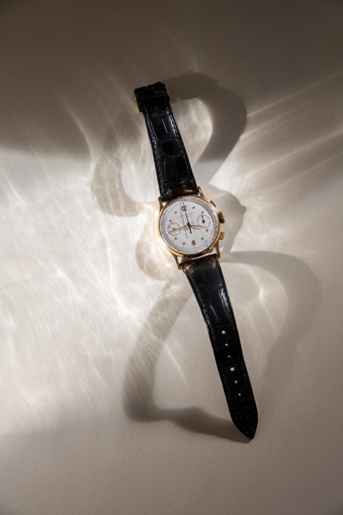 Ephson’s style signifier, a 1954 Patek Philippe chronograph