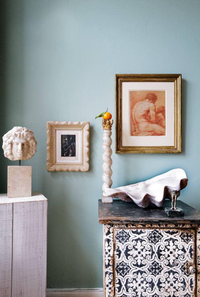 A “still life” corner curated by Katharina Herold, art consultant and stylist