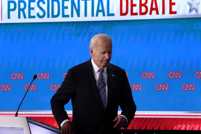 Joe Biden exits the stage