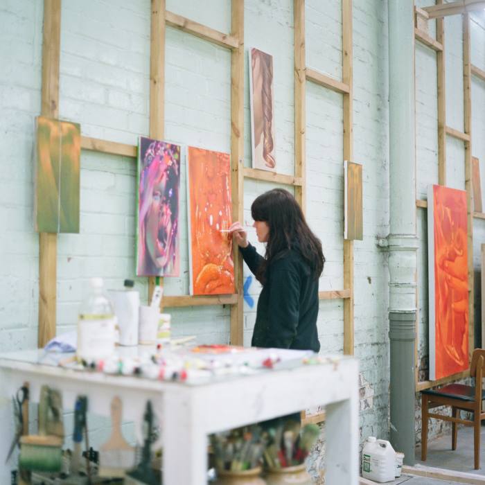 Giovanelli at work in her Manchester studio