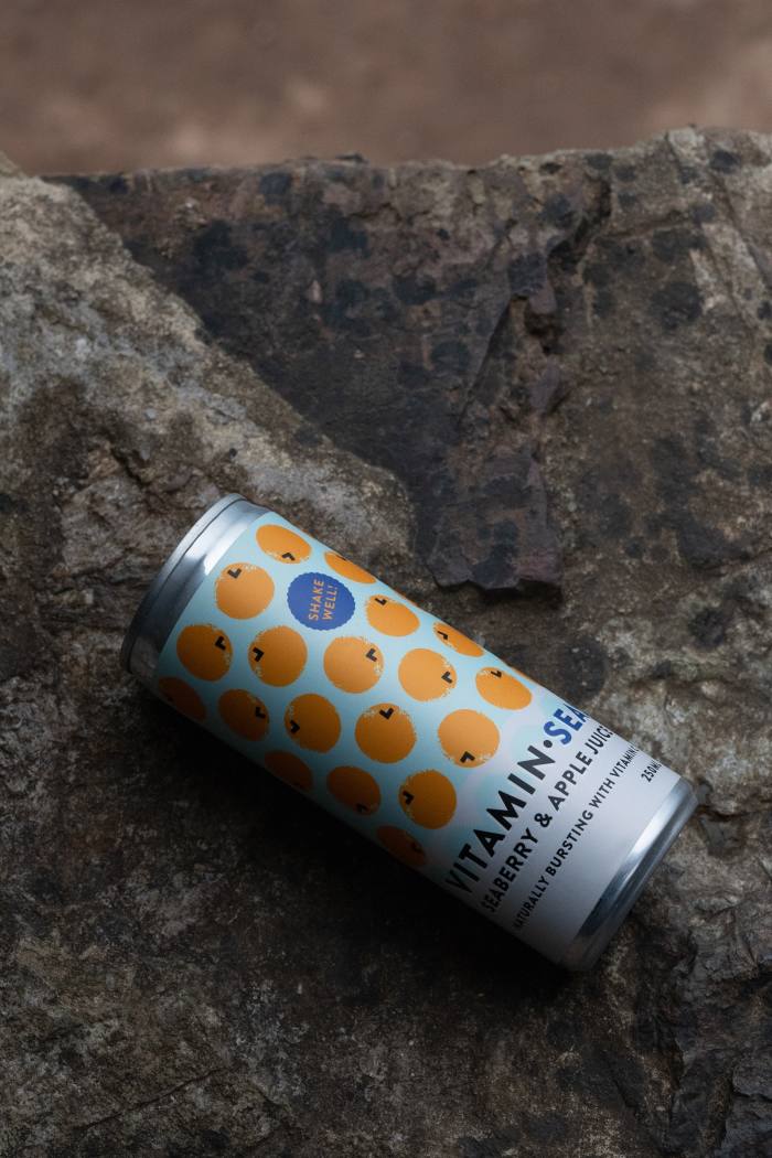 Cornish Seaberry Co VitaminSEA with apples, sea buckthorn and lemon (£23.99 for six 250ml cans)