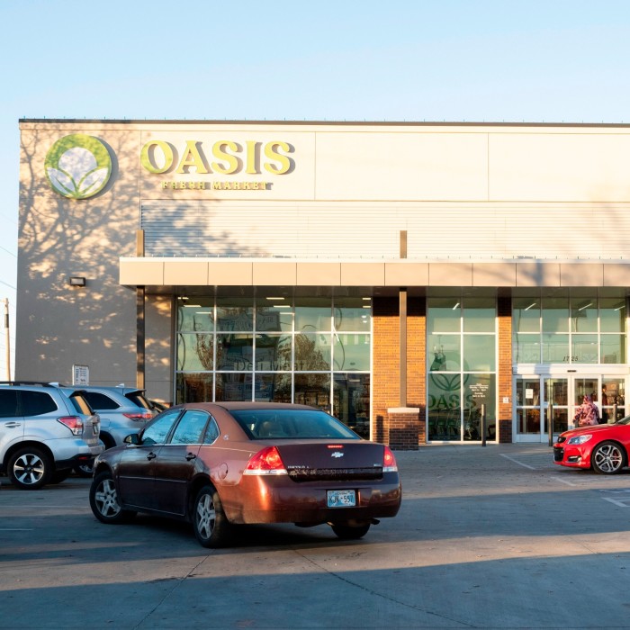Outside view of Oasis Fresh Market