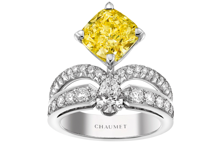 Chaumet platinum and white- and yellow- diamond Joséphine Éclat ring, POA
