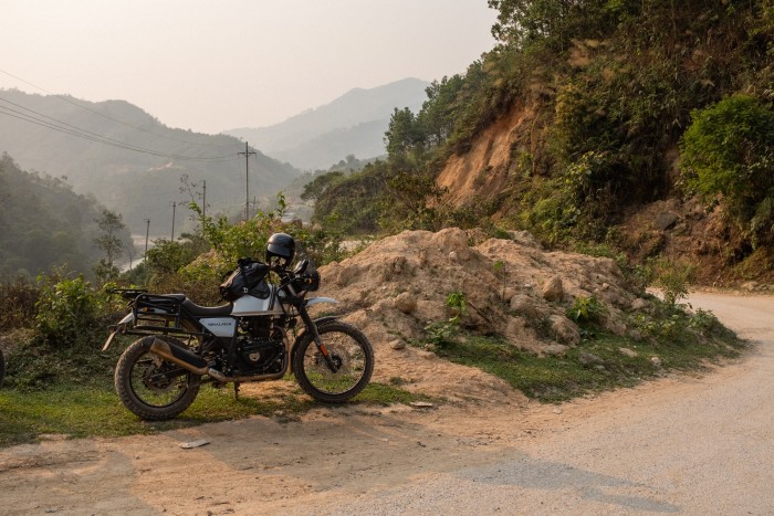 The author’s bike, a Royal Enfield Himalayan