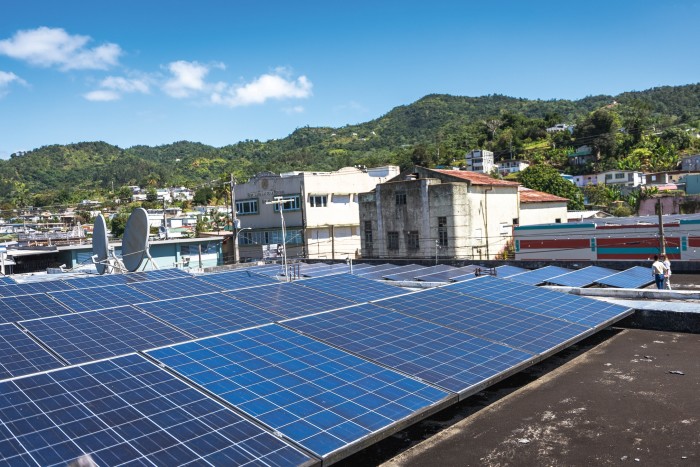 Adjuntas Microgrid panels on the Adjuntas Microgrid project in Puerto Rico, the HF’s largest project to date