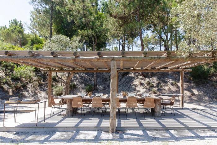 Grange’s outdoor dining area. In Comporta, “entertaining happens at home”, says German real-estate developer Dietrich E Rogge