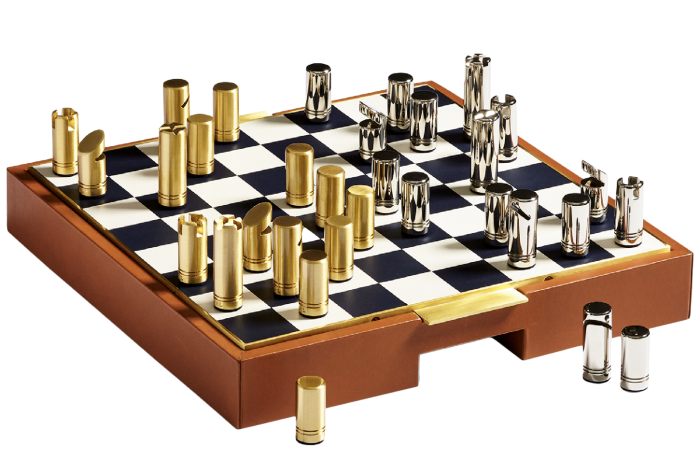 Ralph Lauren Home leather and metal Fowler chess set, £2,245