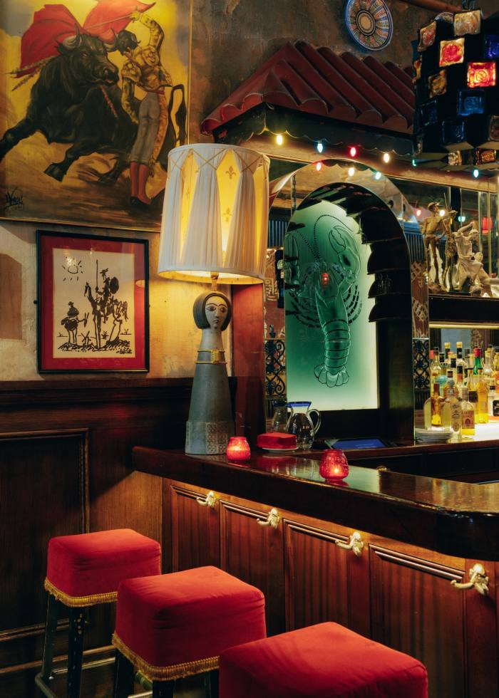 Bar seating at the Hotel Chelsea’s El Quijote restaurant