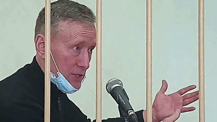 August Meyer appears at a hearing in St Petersburg