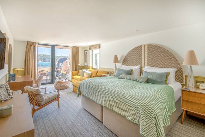 A Sea View Junior Suite with views over the beach