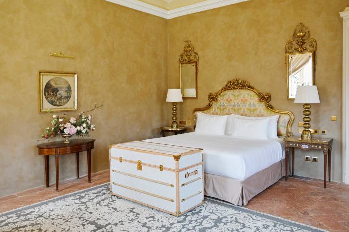The bedroom in the Bellini Suite