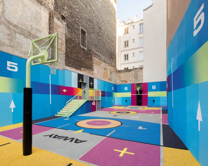 The recently redesigned Paris court, 2020