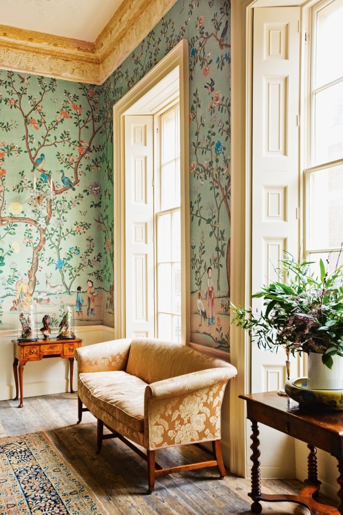 De Gournay Abbotsford Chinoiserie (which is seen in Bridgerton), from £1,508 per 91.5cm-wide panel