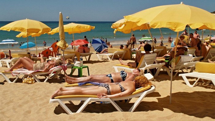 Holidaymakers in the Algarve, Portugal