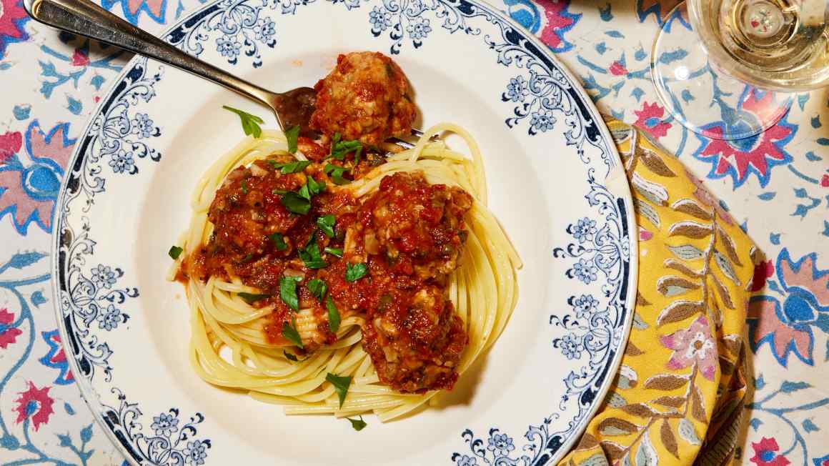Fish and fennel meatball spaghetti – a Ravinder Bhogal recipe