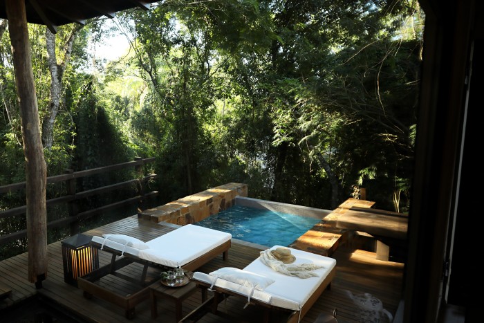 A private terrace at an Awasi Iguazu villa