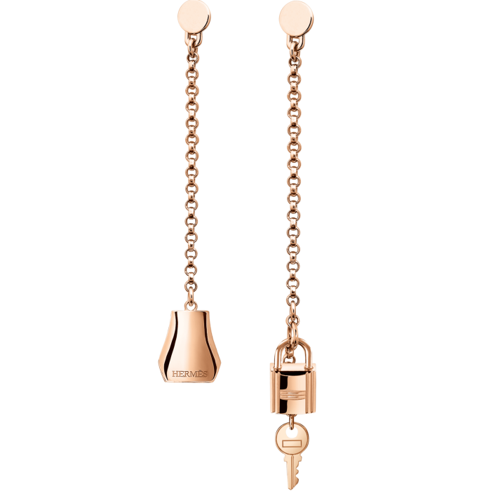 Hermès rose-gold Kelly Clochette earrings, £3,050