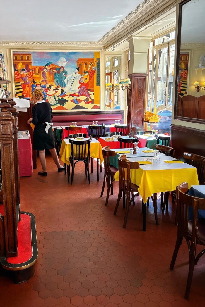 Inside the Paris restaurant