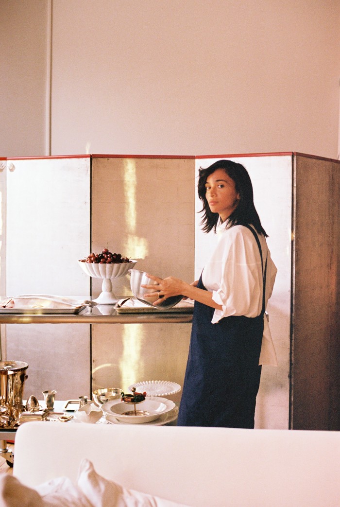 Artist Laila Gohar in the kitchen