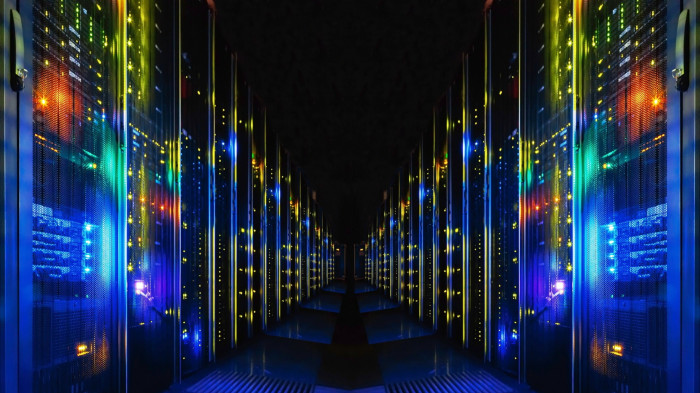 A data centre server room