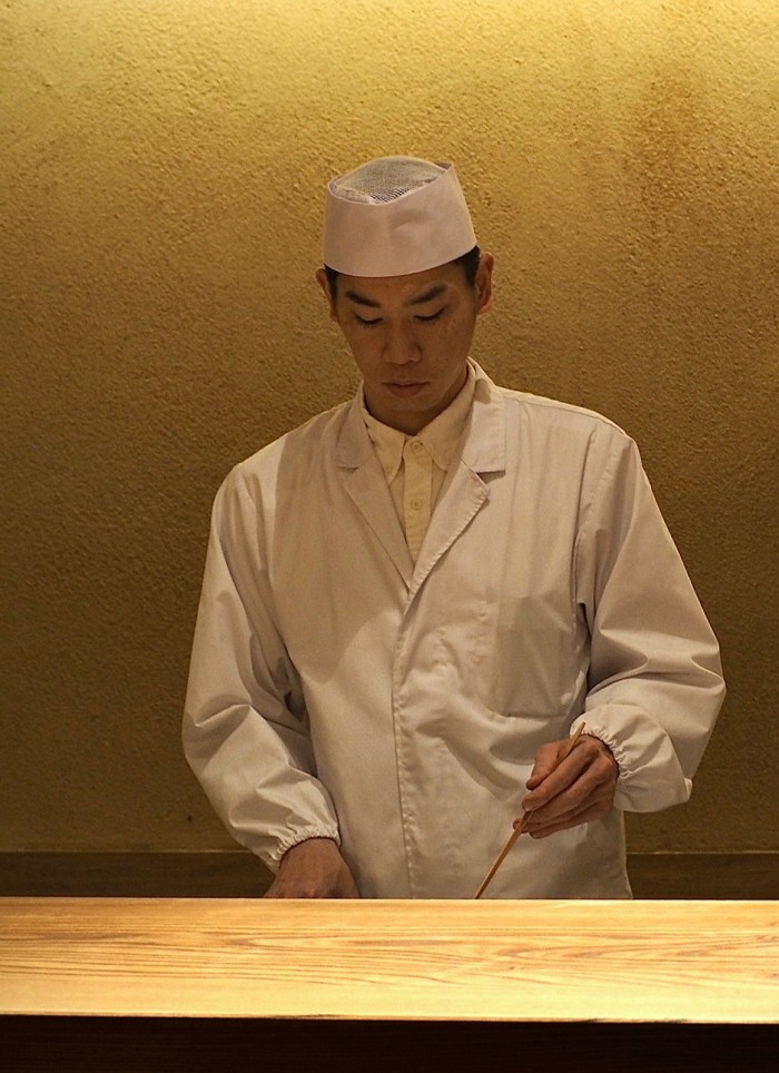 Chef Hiroki Abe of Katjisu at work
